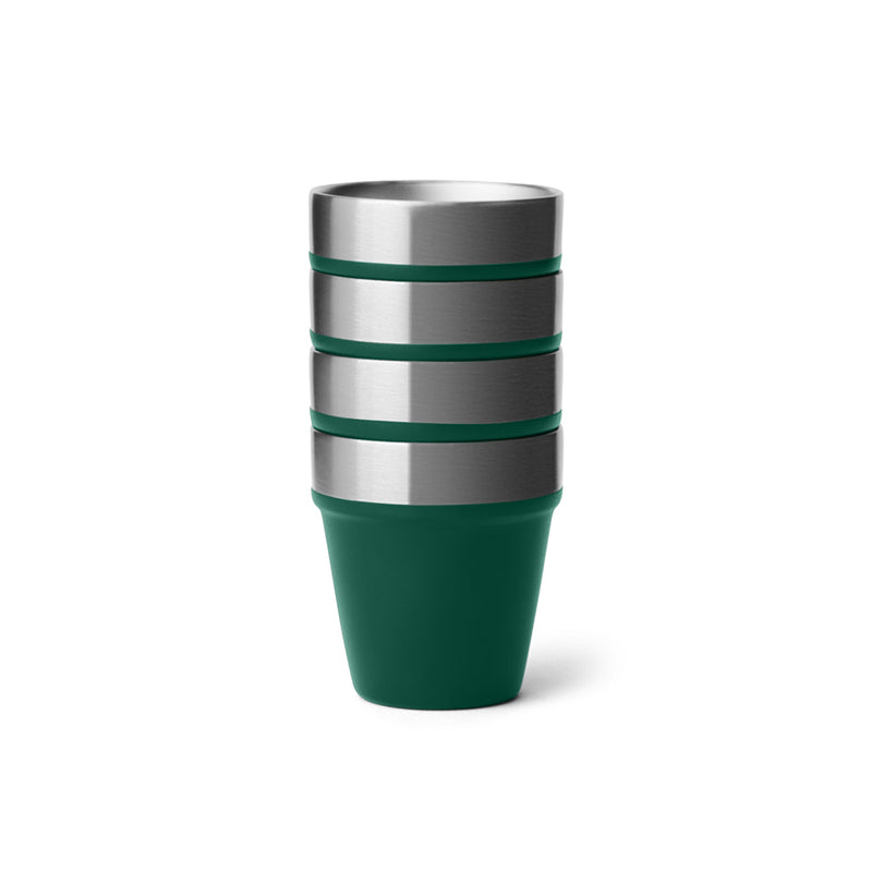 21071505997 VASITOS DE SHOT 4 PIEZAS BLACK FOREST GREEN MARCA YETI