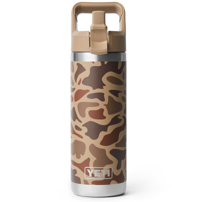 21071506161 TERMO RAMBLER 18oz BOTTLE STRAW CAP COLOR MATCHED WETLANDS CAMO MARCA YETI