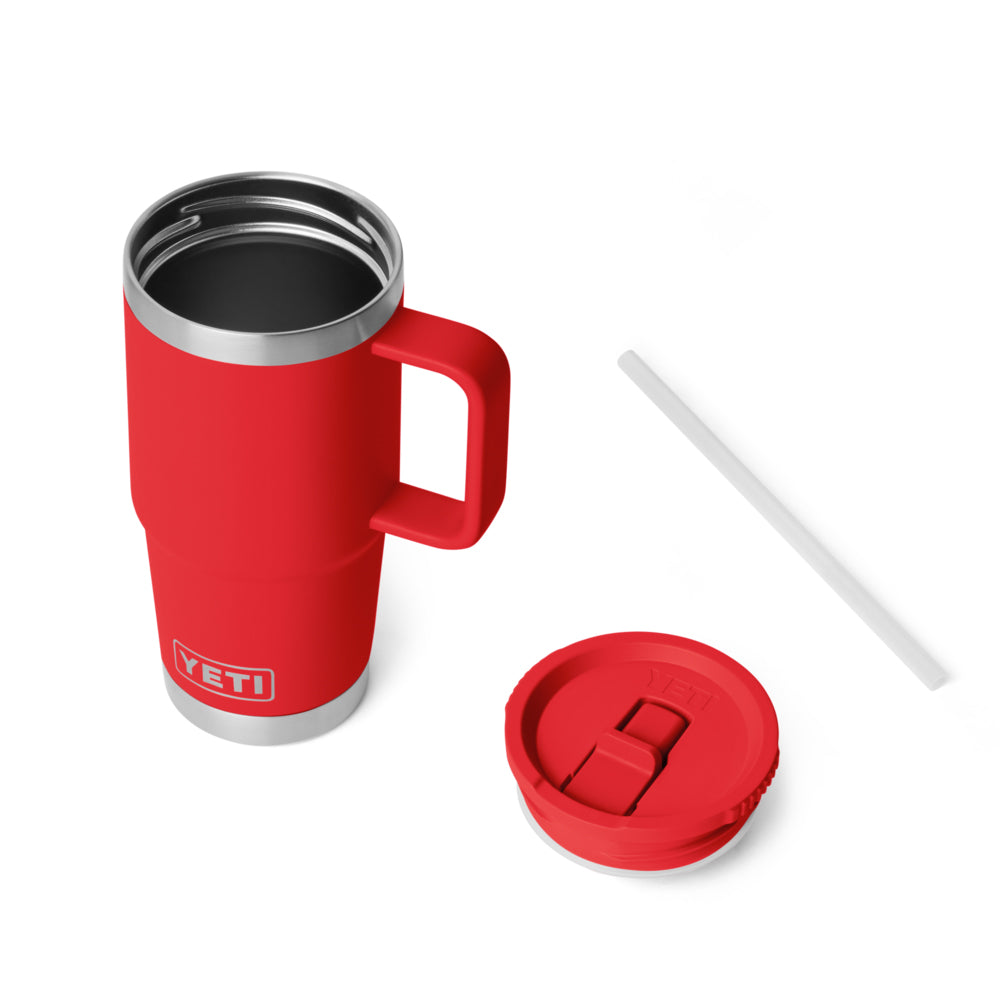 TAZA YETI 20oz TRAVEL STRAW MUG CAP RESCUE RED 21071506224