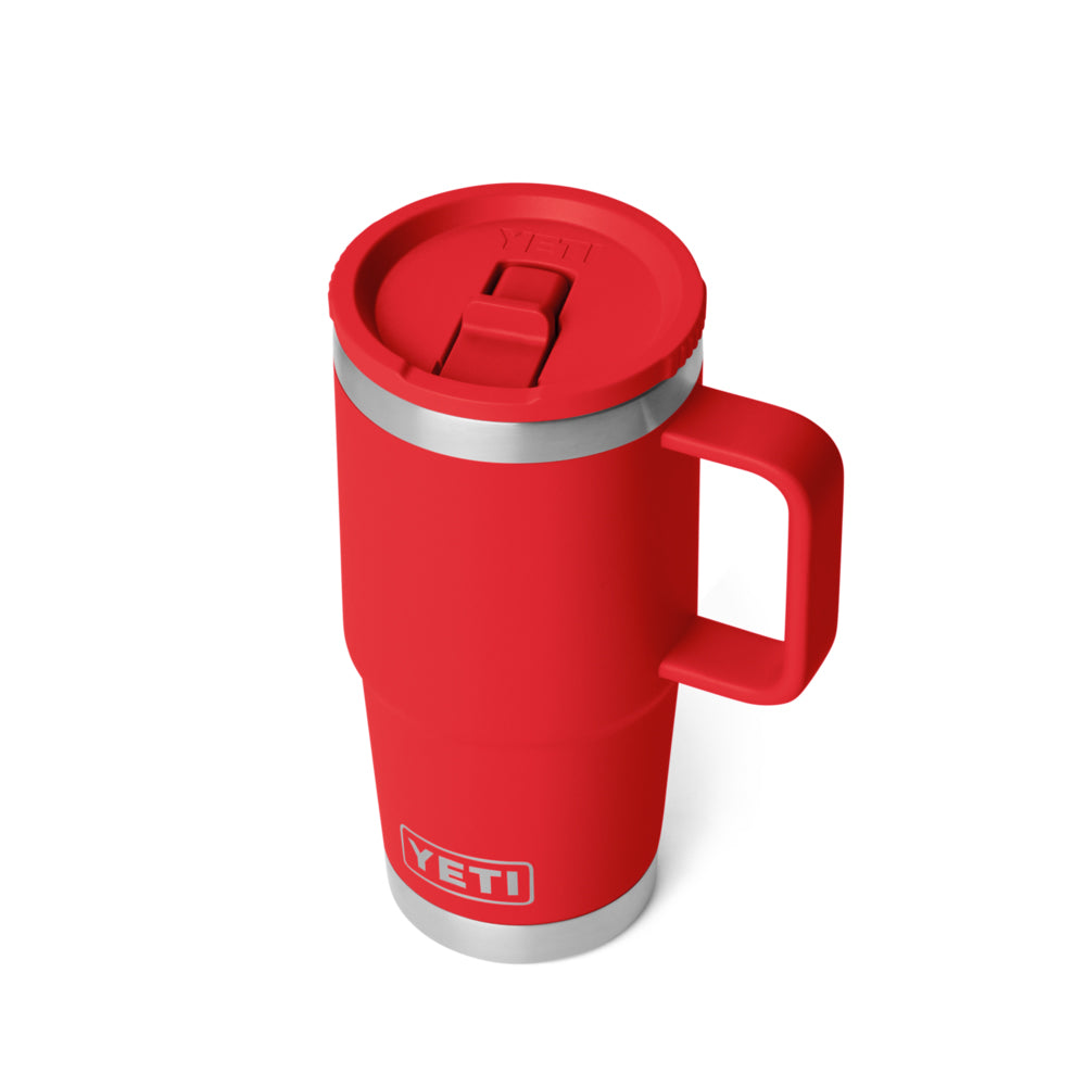 21071506224 TAZA RAMBLER 20oz TRAVEL STRAW MUG CAP COLOR MATCHED RESCUE RED MARCA YETI