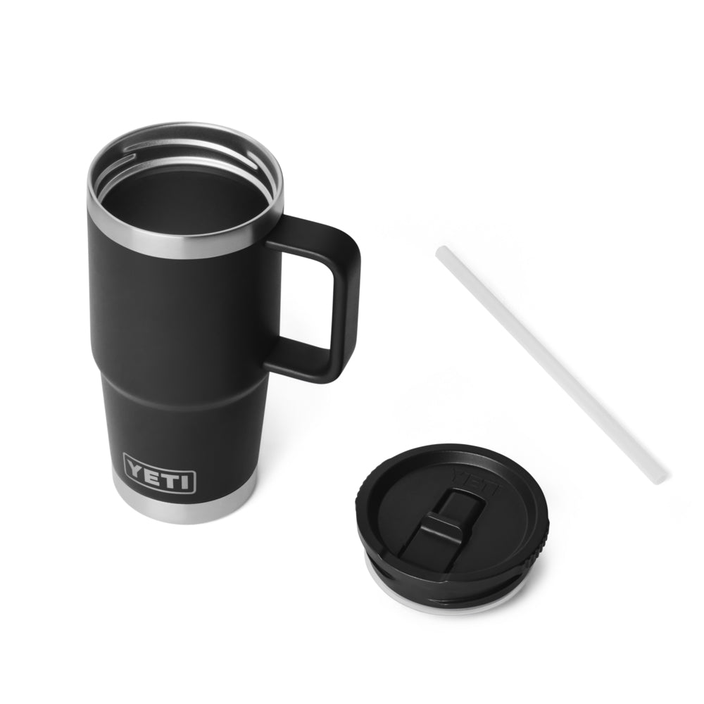 TAZA YETI 20oz TRAVEL STRAW MUG CAP NEGRA 21071506225