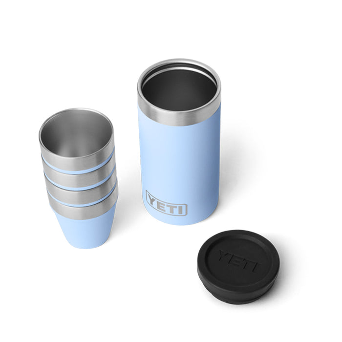 21071506268 VASITOS DE SHOT 4 PIEZAS BIG SKY BLUE MARCA YETI