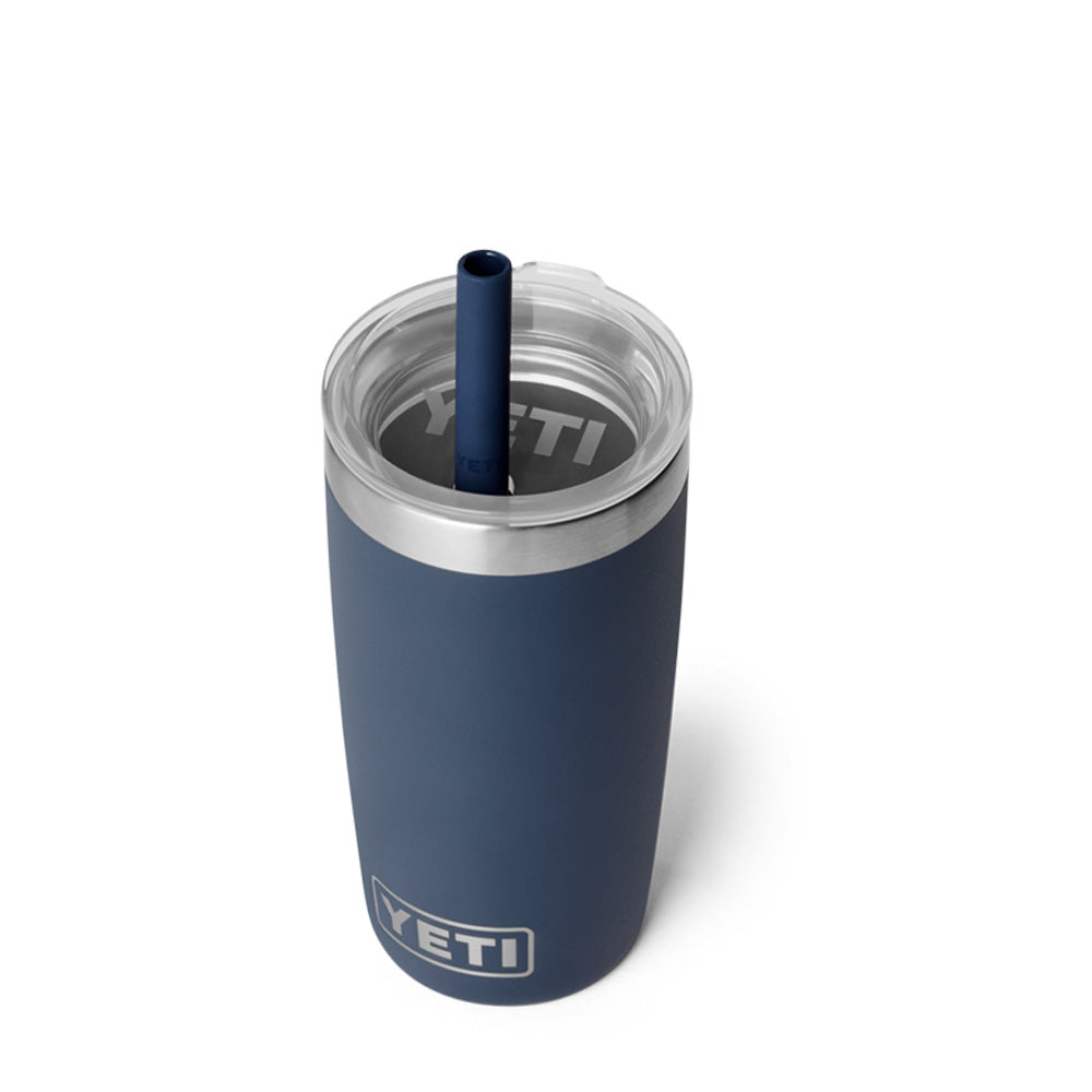 21071506959 TERMO RAMBLER JR 10oz STRAW LID MARINO MARCA YETI