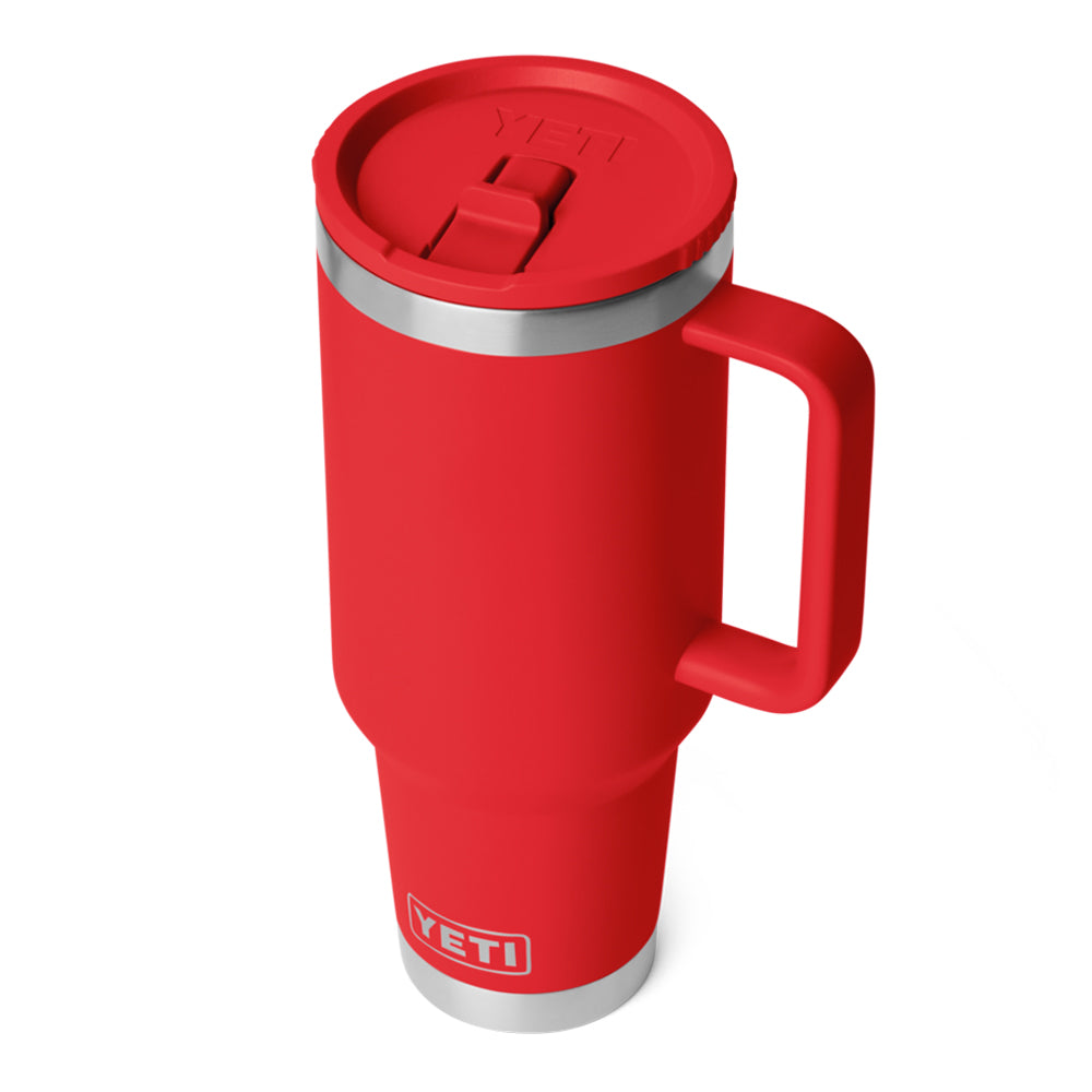 21071506986 TAZA RAMBLER 40oz TRAVEL STRAW MUG CAP COLOR MATCHED RESCUE RED MARCA YETI