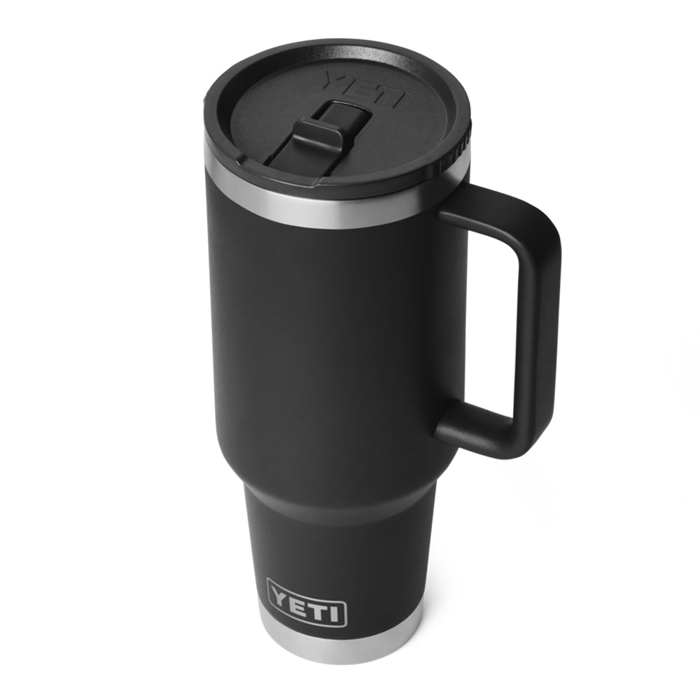 21071506987 TAZA RAMBLER 40oz TRAVEL STRAW MUG CAP COLOR MATCHED NEGRA MARCA YETI