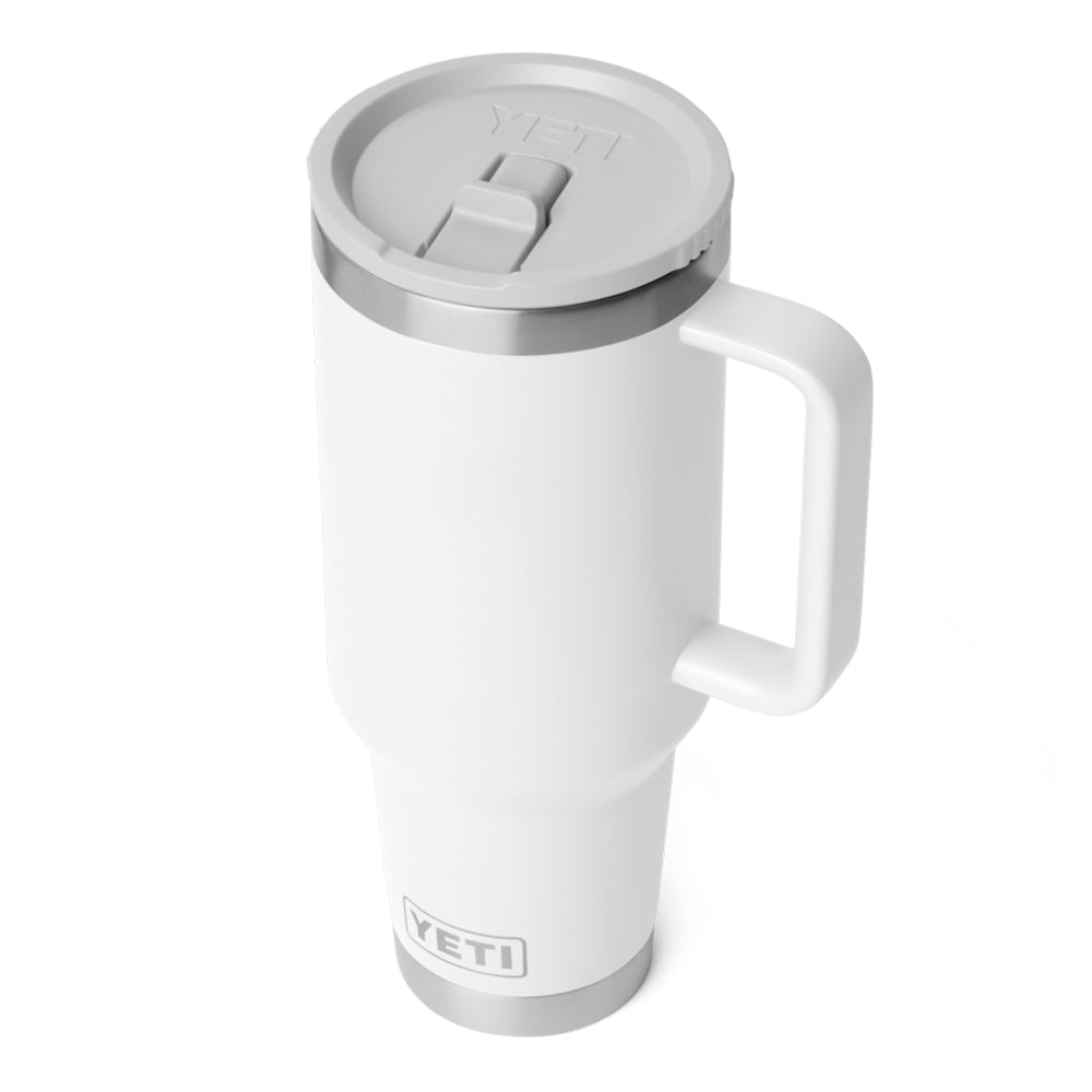 21071506988 TAZA RAMBLER 40oz TRAVEL STRAW MUG CAP COLOR MATCHED BLANCO MARCA YETI