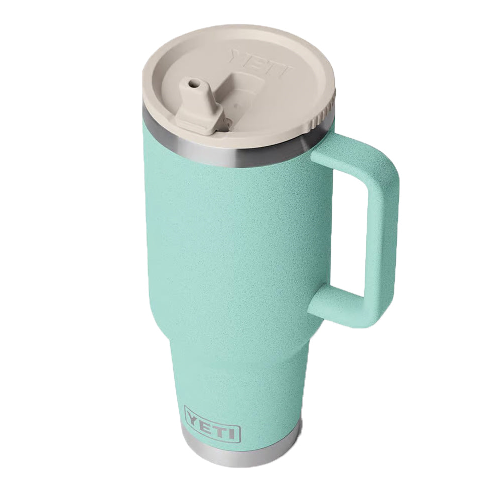 21071507016 TAZA RAMBLER 40oz TRAVEL STRAW MUG CAP COLOR MATCHED SEA STONE MARCA YETI