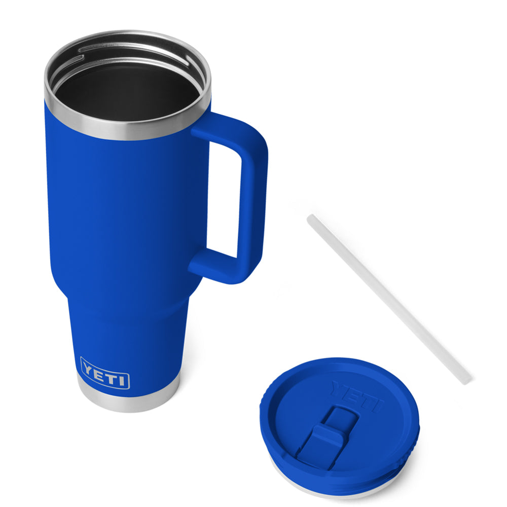 21071507121 TAZA RAMBLER 40oz TRAVEL STRAW MUG CAP COLOR MATCHED ROYAL BLUE MARCA YETI