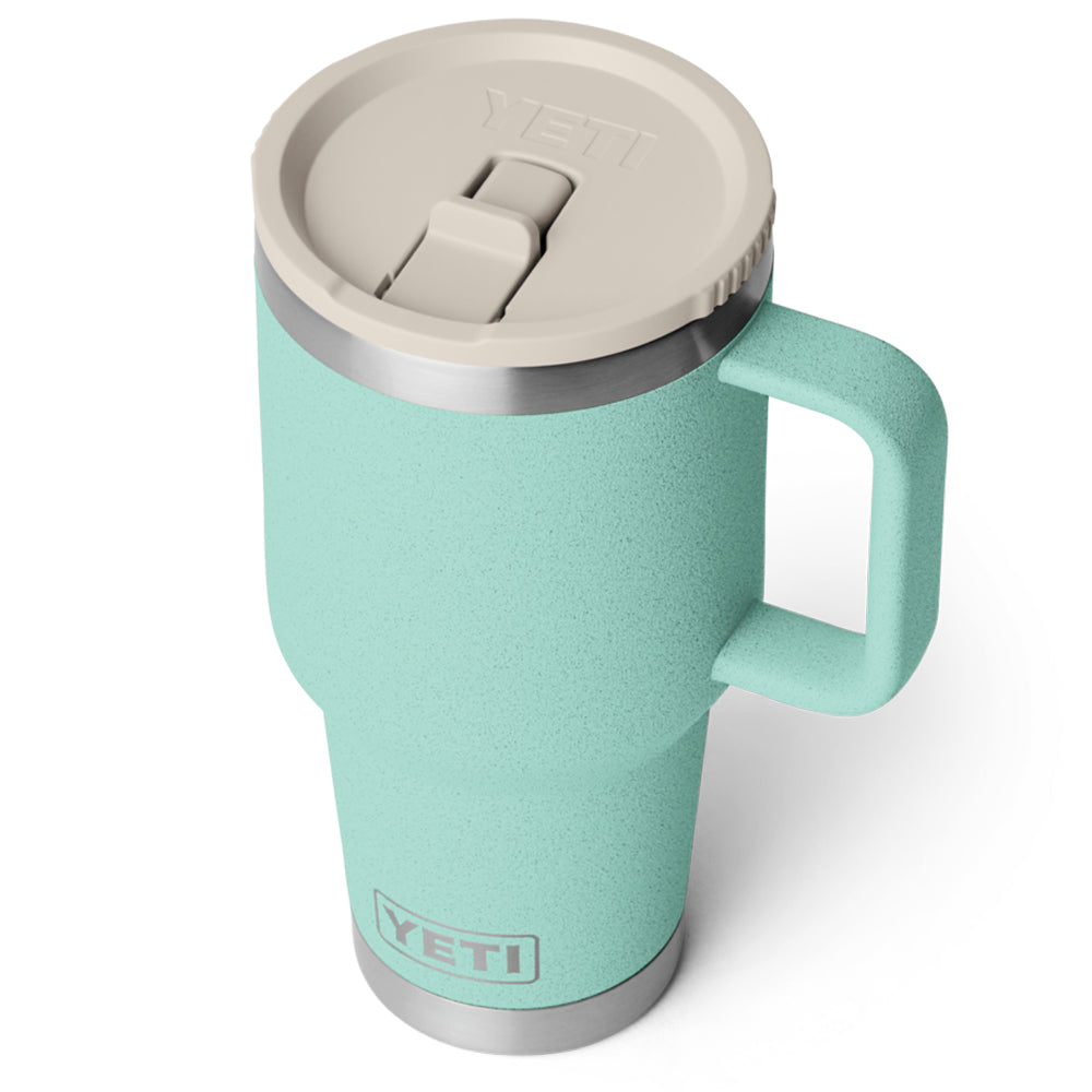 21071507209 TAZA RAMBLER 30oz TRAVEL STRAW MUG CAP COLOR MATCHED SEA STONE MARCA YETI