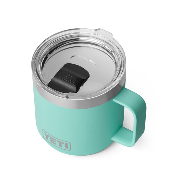 21071507364 TAZA RAMBLER 14oz MUG 2.0 CON CERAMICA TAPA MAGNETICA SEAFOAM MARCA YETI