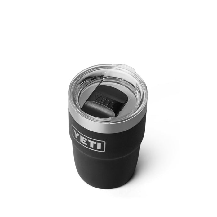 21071507374 TERMO RAMBLER 8oz STACKABLE CUP CON CERAMICA TAPA MAGNETICA NEGRO MARCA YETI