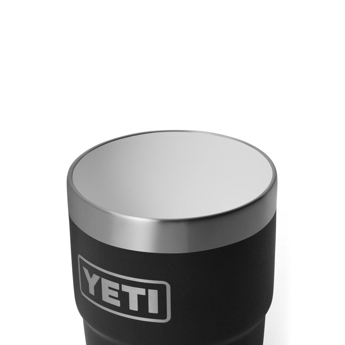 21071507374 TERMO RAMBLER 8oz STACKABLE CUP CON CERAMICA TAPA MAGNETICA NEGRO MARCA YETI