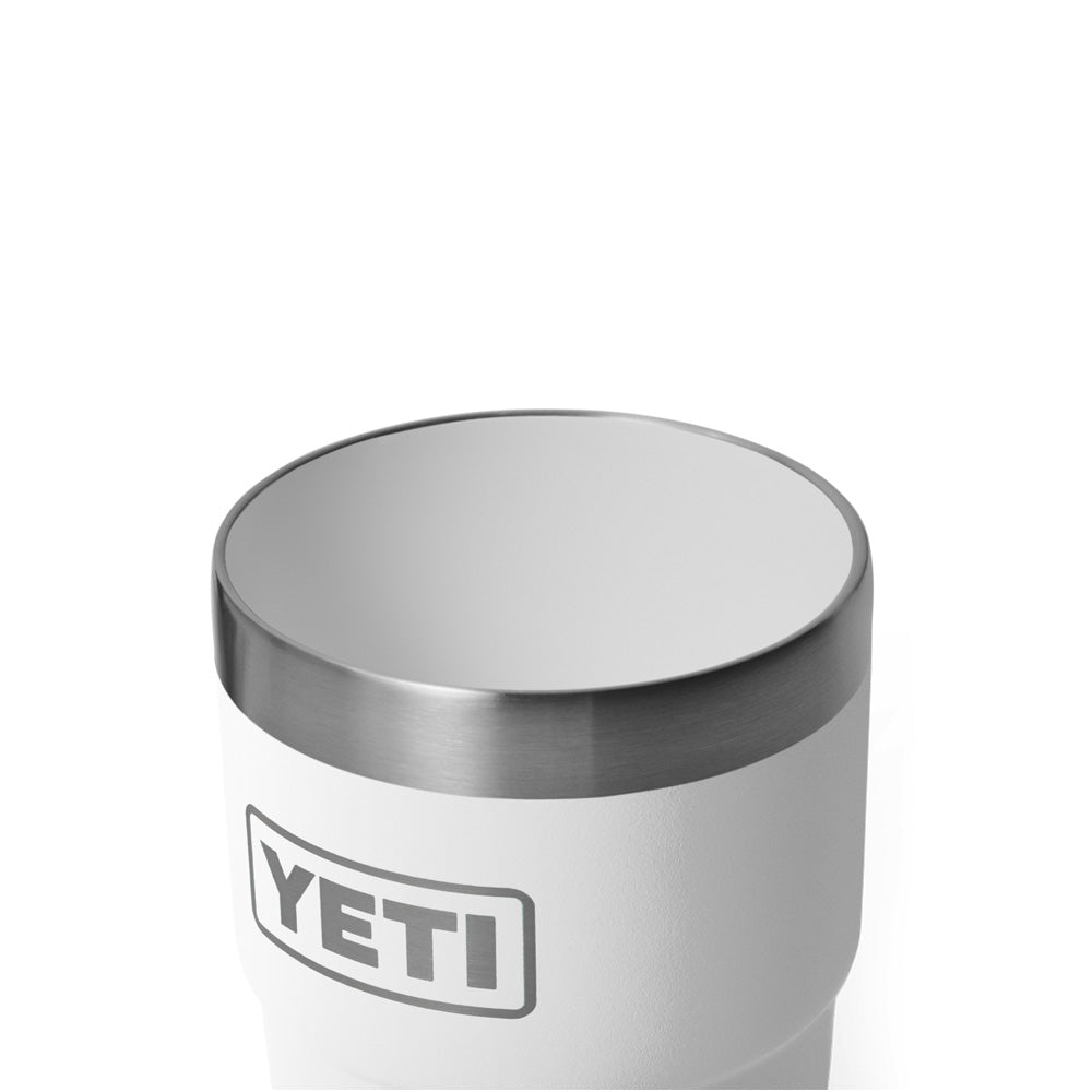 21071507375 TERMO RAMBLER 8oz STK CUP CON CERAMICA TAPA MAGNETICA BLANCO MARCA YETI