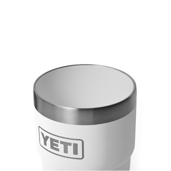 21071507375 TERMO RAMBLER 8oz STACKABLE CUP CON CERAMICA TAPA MAGNETICA BLANCO MARCA YETI