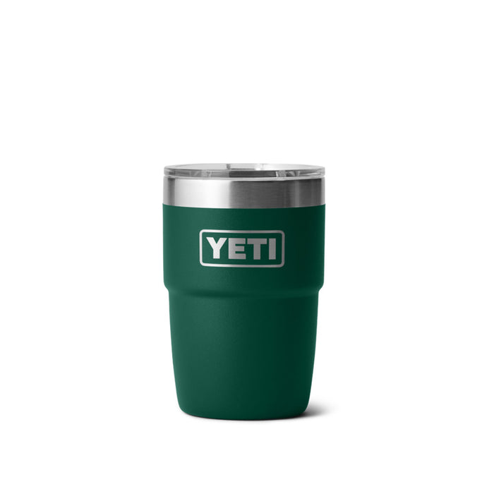21071507379 TERMO RAMBLER 8oz STACKABLE CUP CON CERAMICA TAPA MAGNETICA BLACK FOREST GREEN MARCA YETI