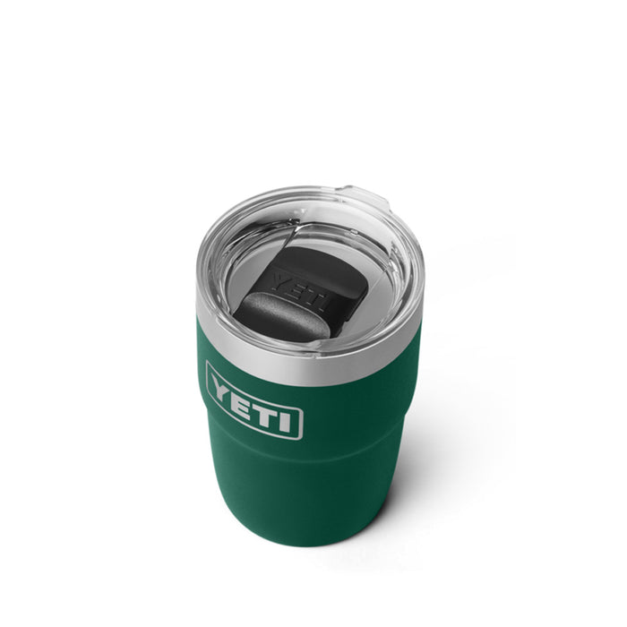 21071507379 TERMO RAMBLER 8oz STACKABLE CUP CON CERAMICA TAPA MAGNETICA BLACK FOREST GREEN MARCA YETI
