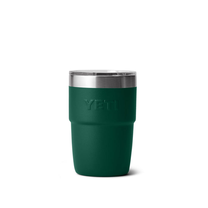 21071507379 TERMO RAMBLER 8oz STACKABLE CUP CON CERAMICA TAPA MAGNETICA BLACK FOREST GREEN MARCA YETI