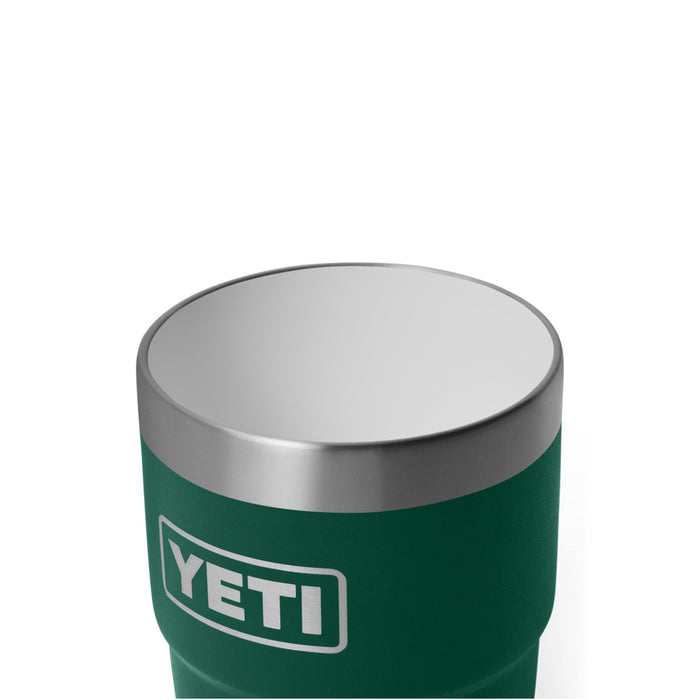 21071507379 TERMO RAMBLER 8oz STACKABLE CUP CON CERAMICA TAPA MAGNETICA BLACK FOREST GREEN MARCA YETI