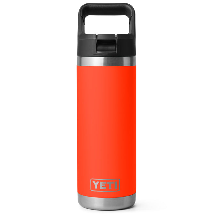 21071507522 TERMO RAMBLER 18oz BOTTLE BLACK STRAW CAP SOLAR FLARE MARCA YETI