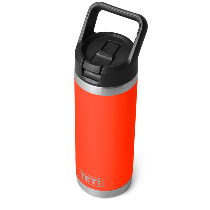 21071507522 TERMO RAMBLER 18oz BOTTLE BLACK STRAW CAP SOLAR FLARE MARCA YETI