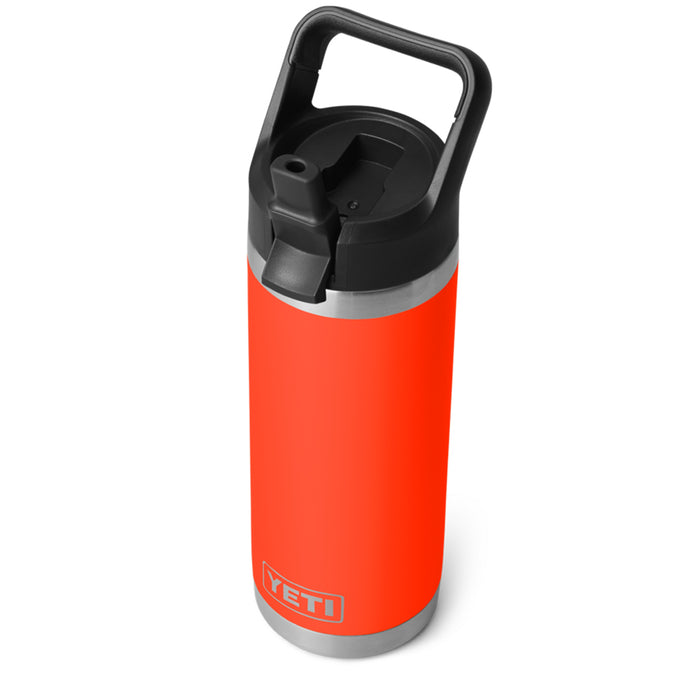 21071507522 TERMO RAMBLER 18oz BOTTLE BLACK STRAW CAP SOLAR FLARE MARCA YETI