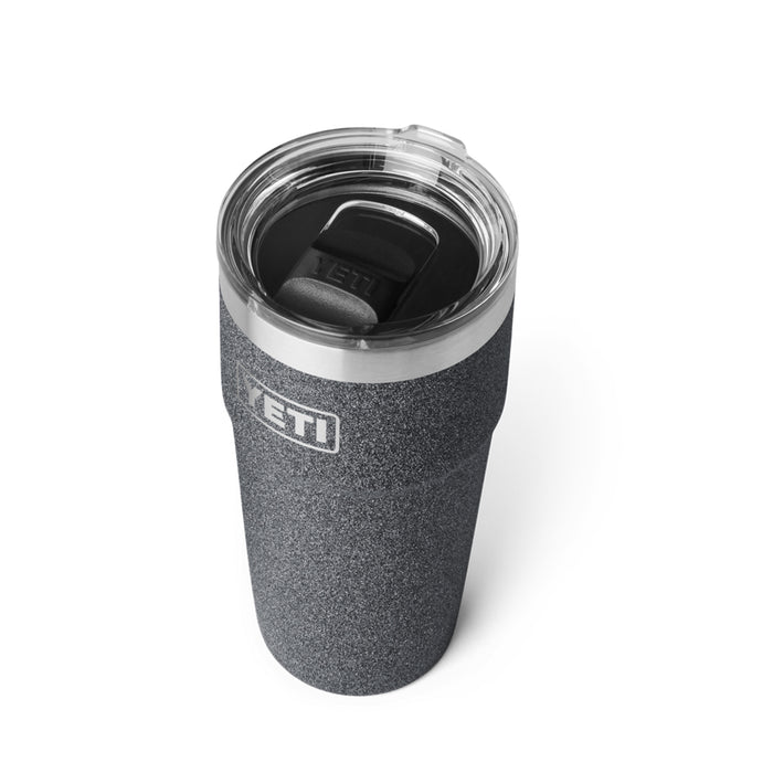 21071507594 TERMO RAMBLER 20oz STACKABLE CUP TAPA MAGNETICA BLACK STONE MARCA YETI