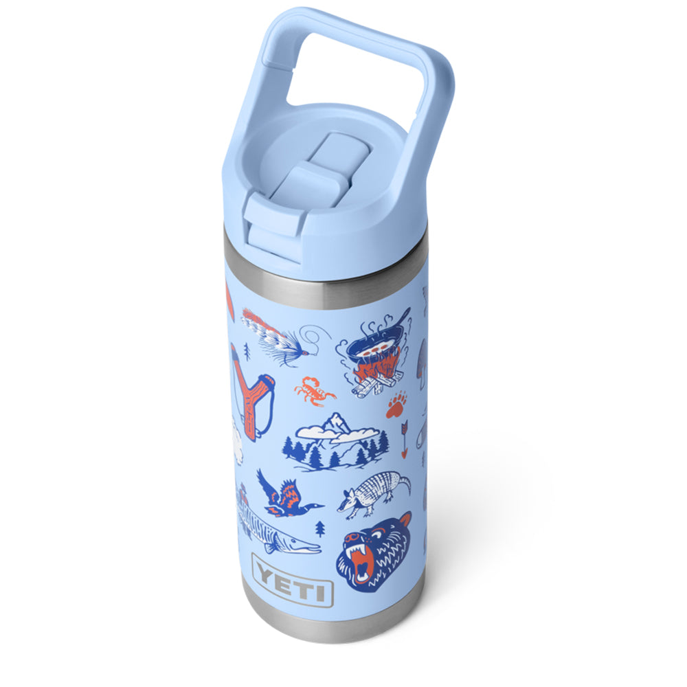 21071508059 TERMO RAMBLER 18oz BOTTLE STRAW CAP COLOR MATCHED BIG SKY SUMMER CAMP MARCA YETI