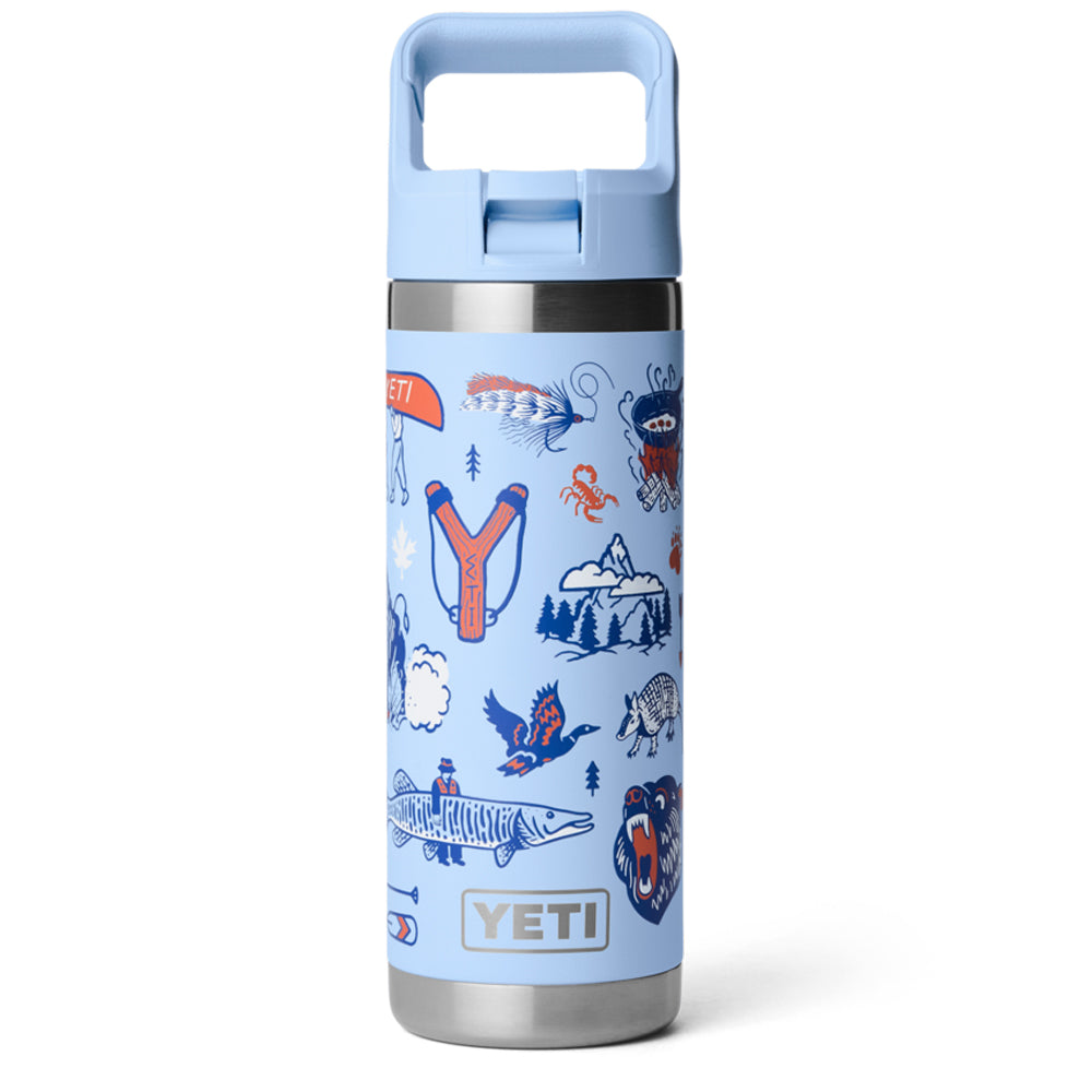 21071508059 TERMO RAMBLER 18oz BOTTLE STRAW CAP COLOR MATCHED BIG SKY SUMMER CAMP MARCA YETI