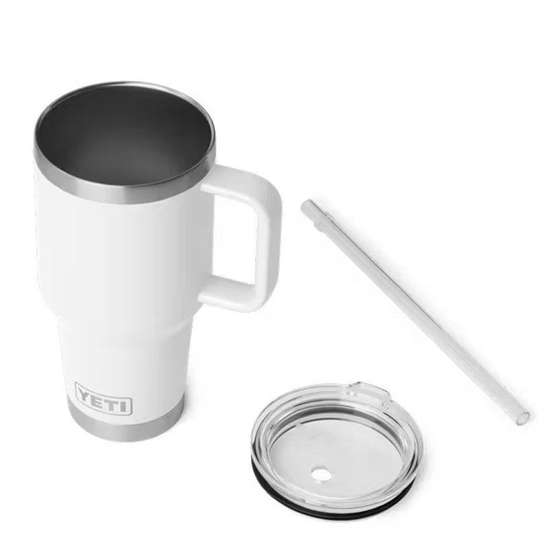 21071508172 TERMO RAMBLER 35oz STRAW MUG 2.0 BLANCO MARCA YETI