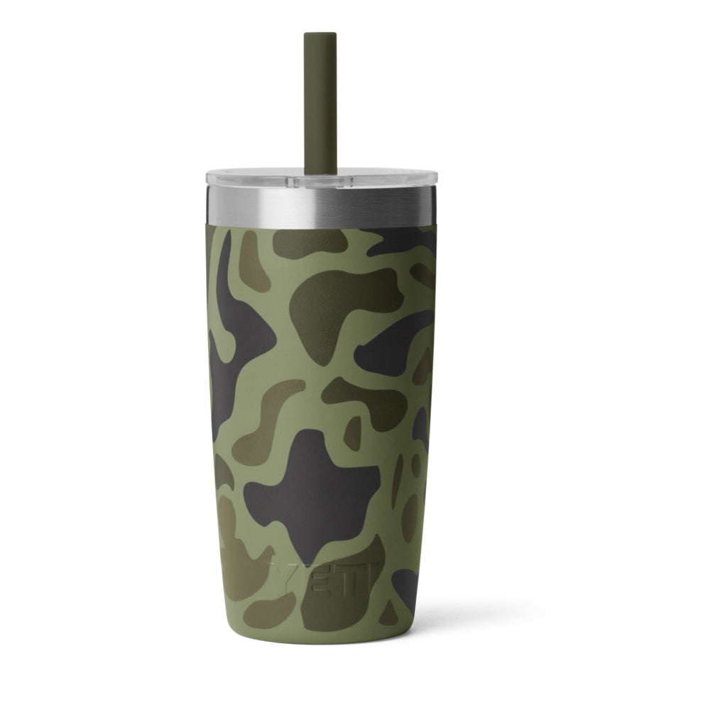 TERMO YETI KIDS 10oz CON TAPA SILICON STRAW OLIVE CAMO 21071508281