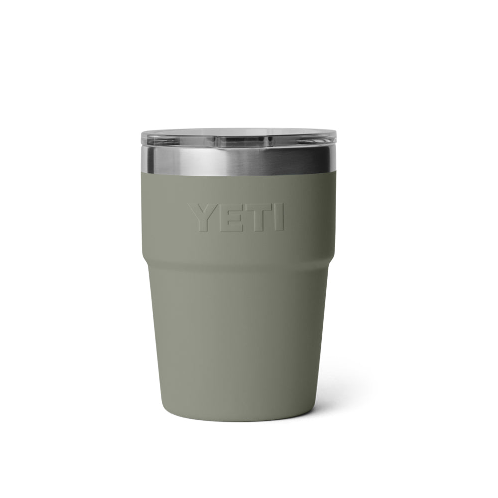 21071508337 TERMO RAMBLER 16oz STACKABLE CUP TAPA MAGNETICA PAMPA GREEN MARCA YETI