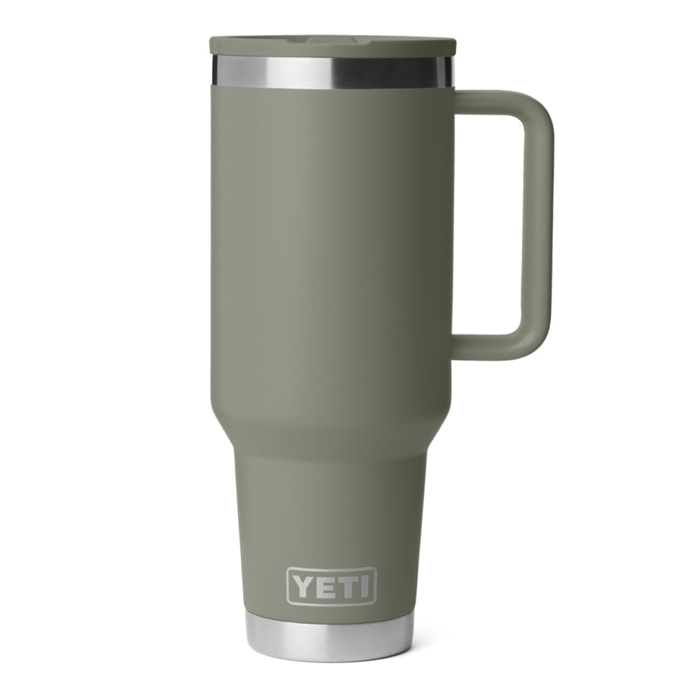 21071508341 TAZA RAMBLER 40oz TRAVEL STRAW MUG CAP COLOR MATCHED PAMPA GREEN MARCA YETI