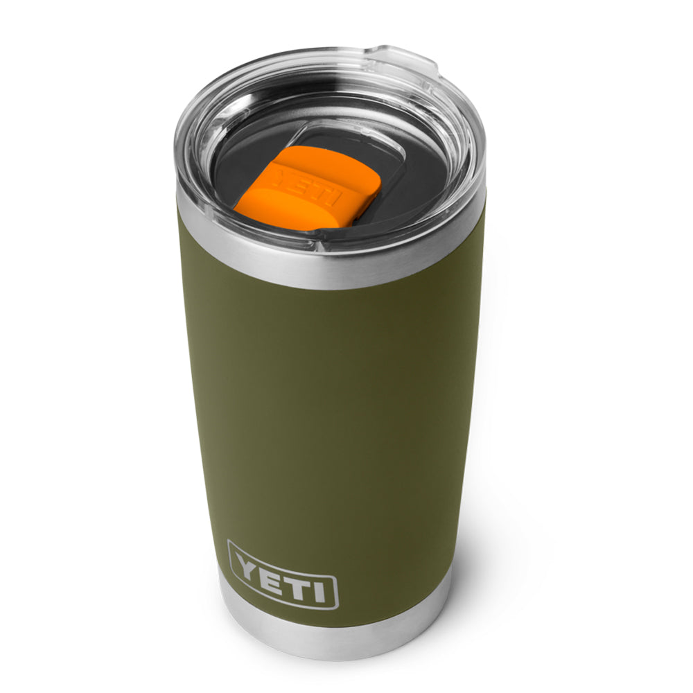 21071508524 TERMO RAMBLER 20oz OLIVE/KING CRAB ORANGE MARCA YETI