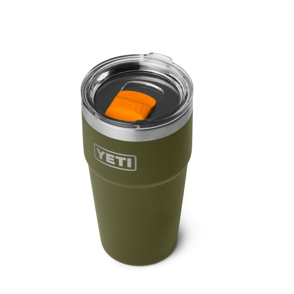 21071508526 TERMO RAMBLER 20oz STACKABLE CUP TAPA MAGNETICA OLIVE/KING CRAB ORANGE MARCA YETI