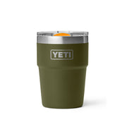 21071508527 TERMO RAMBLER 16oz STACKABLE CUP TAPA MAGNETICA OLIVE/KING CRAB ORANGE MARCA YETI