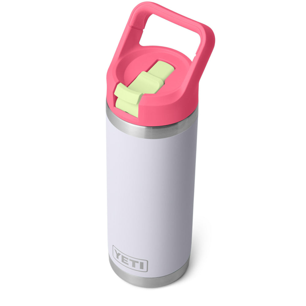 21071508904 TERMO RAMBLER 18oz BOTTLE STRAW CAP COLOR MATCHED MIST/PINK/GRASSHOPPER MARCA YETI