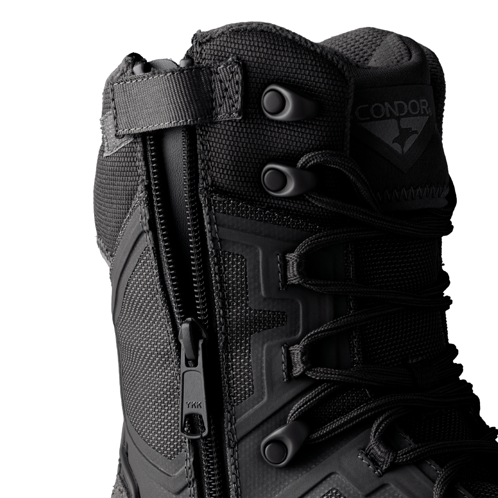 235010-002 BOTA TACTICA BRIGADE 8" CON CIERRE NEGRA MARCA CONDOR