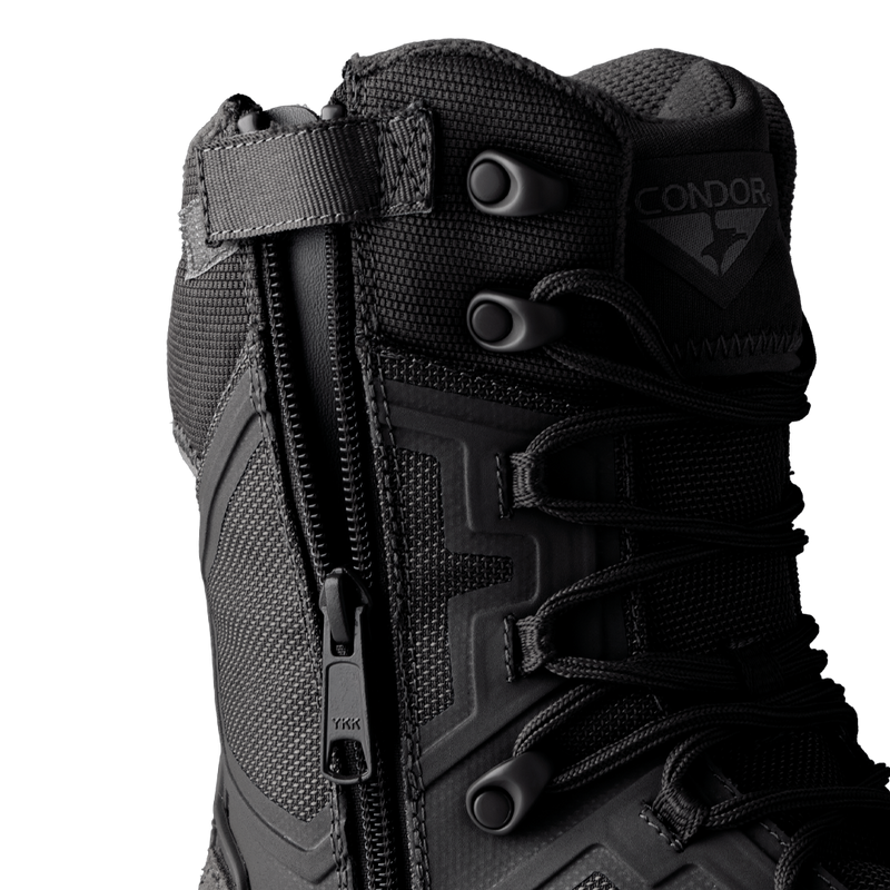 235010-002 BOTA TACTICA BRIGADE 8" CON CIERRE NEGRA MARCA CONDOR