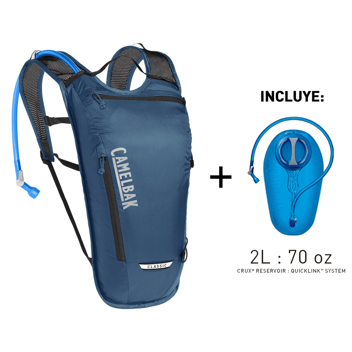 MOCHILA CAMELBAK 2Lt CLASSIC LIGHT NEGRO/AZUL GIBRALTAR 2404401000-P