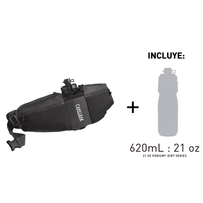 2526001000 CINTURON DE HIDRATACION PODIUM FLOW 4 620ml NEGRO MARCA CAMELBAK