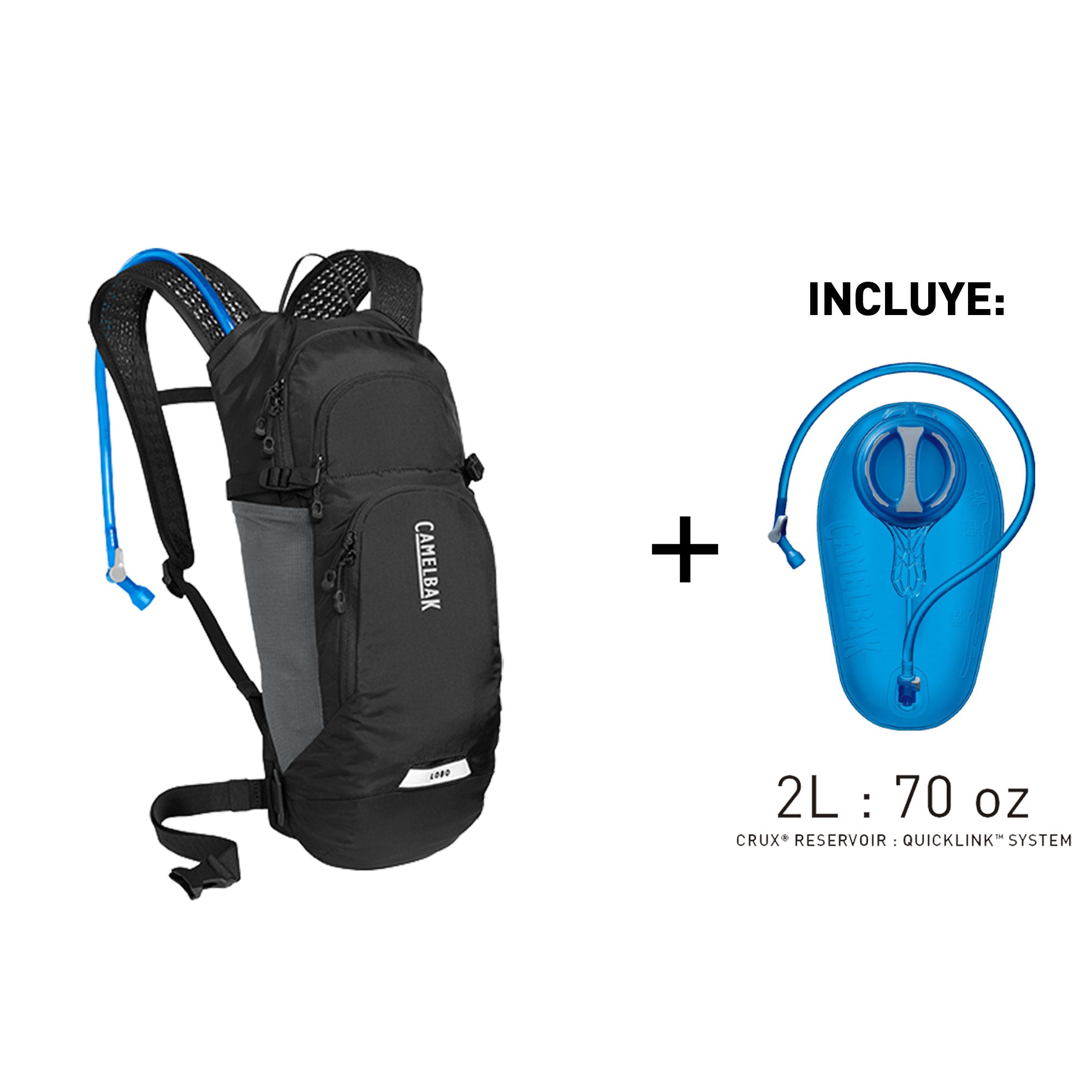 MOCHILA DE HIDRATACION CAMELBAK 70oz LOBO 9 NEGRA 2656001000P