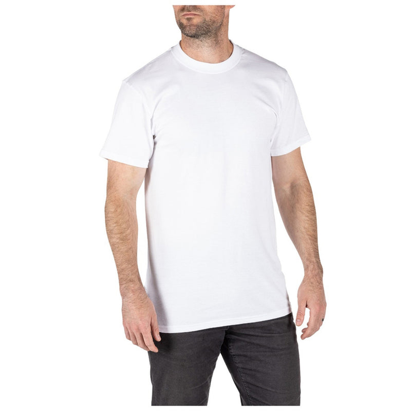 40016-010 PLAYERA 100% ALGODÓN BLANCA MARCA 5.11 TACTICAL PAQUETE CON 3 PIEZAS
