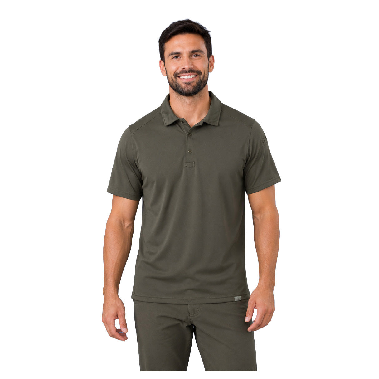 41298-186 PLAYERA TIPO POLO MANGA CORTA PARAMOUNT CREST RANGER GREEN MARCA 5.11 TACTICAL