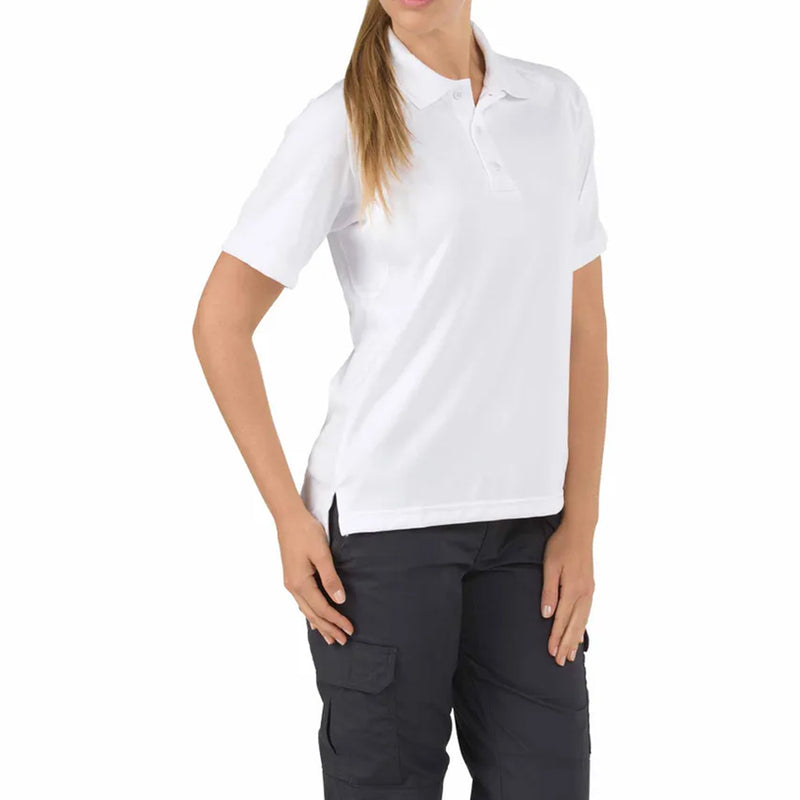 61165-010 PLAYERA POLO PERFORMANCE M/C BLANCA PARA DAMA MARCA 5.11 TACTICAL