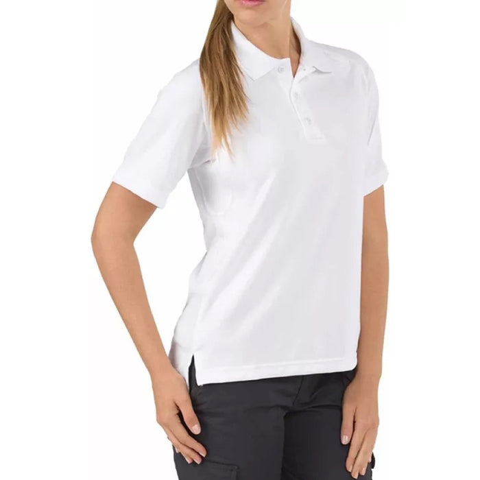 61165-010 PLAYERA POLO PERFORMANCE M/C BLANCA PARA DAMA MARCA 5.11 TACTICAL