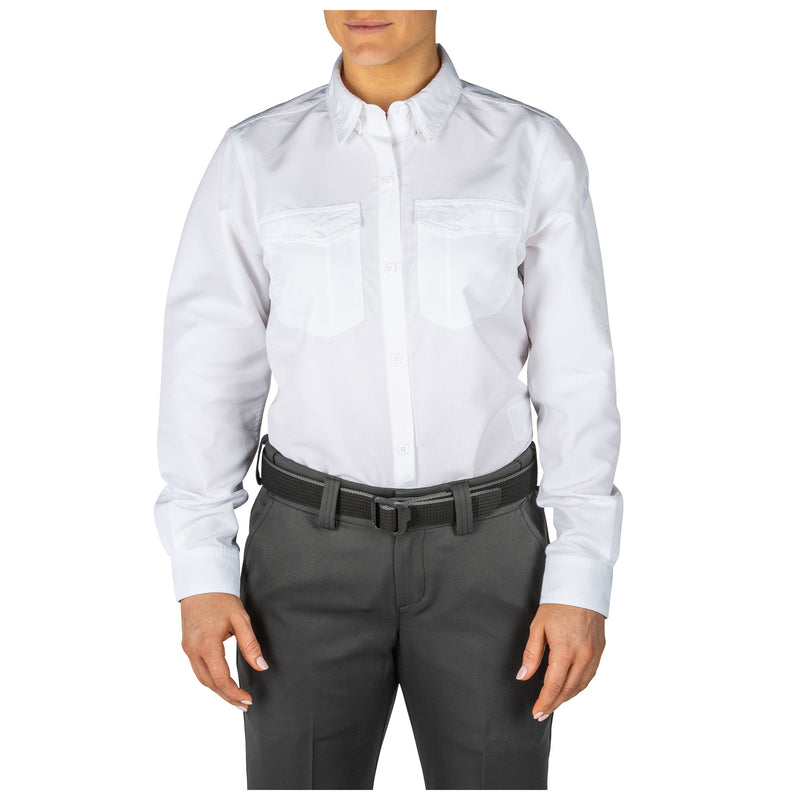 62388-992 CAMISA FAST TAC M/L PARA DAMA BLANCA MARCA 5.11