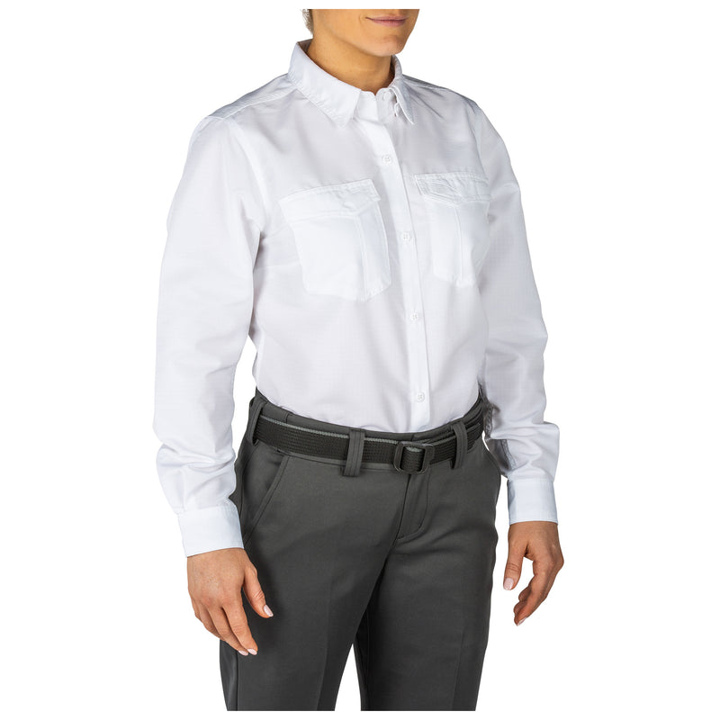62388-992 CAMISA FAST TAC M/L PARA DAMA BLANCA MARCA 5.11