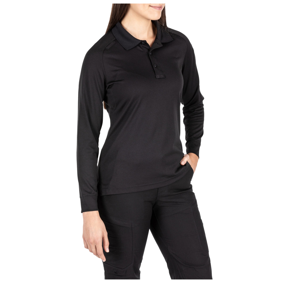 PLAYERA 5.11 TACTICAL TIPO POLO PERFORMANCE M/L PARA DAMA NEGRA