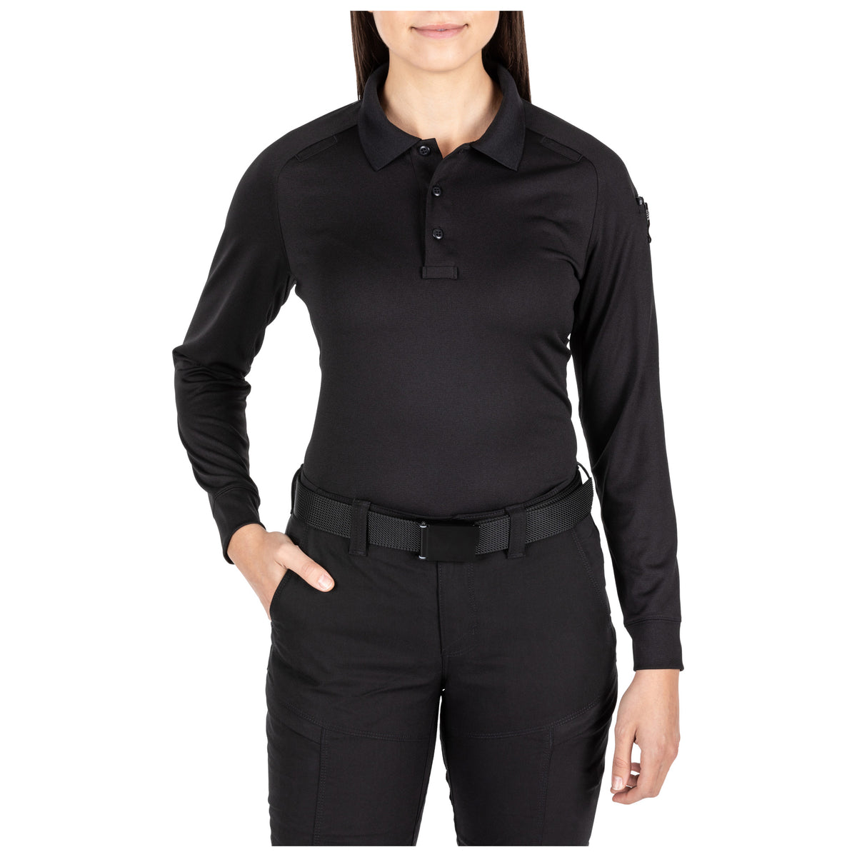PLAYERA 5.11 TACTICAL TIPO POLO PERFORMANCE M/L PARA DAMA NEGRA