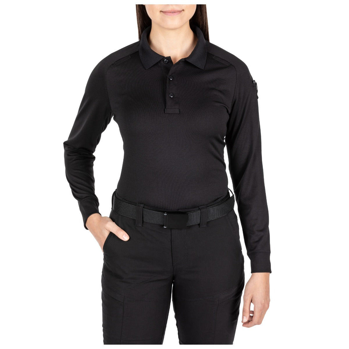 62408-019 PLAYERA TIPO POLO PERFORMANCE M/L PARA DAMA NEGRA MARCA 5.11 TACTICAL